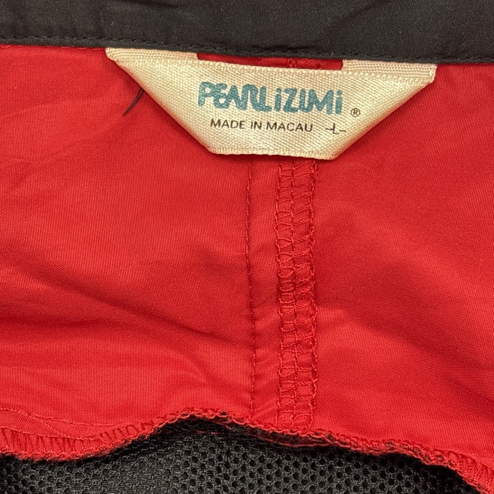 Vtg Pearl Izumi Jacket Mens Size L Black Red Cycling Windbreaker 90s - Picture 4 of 11